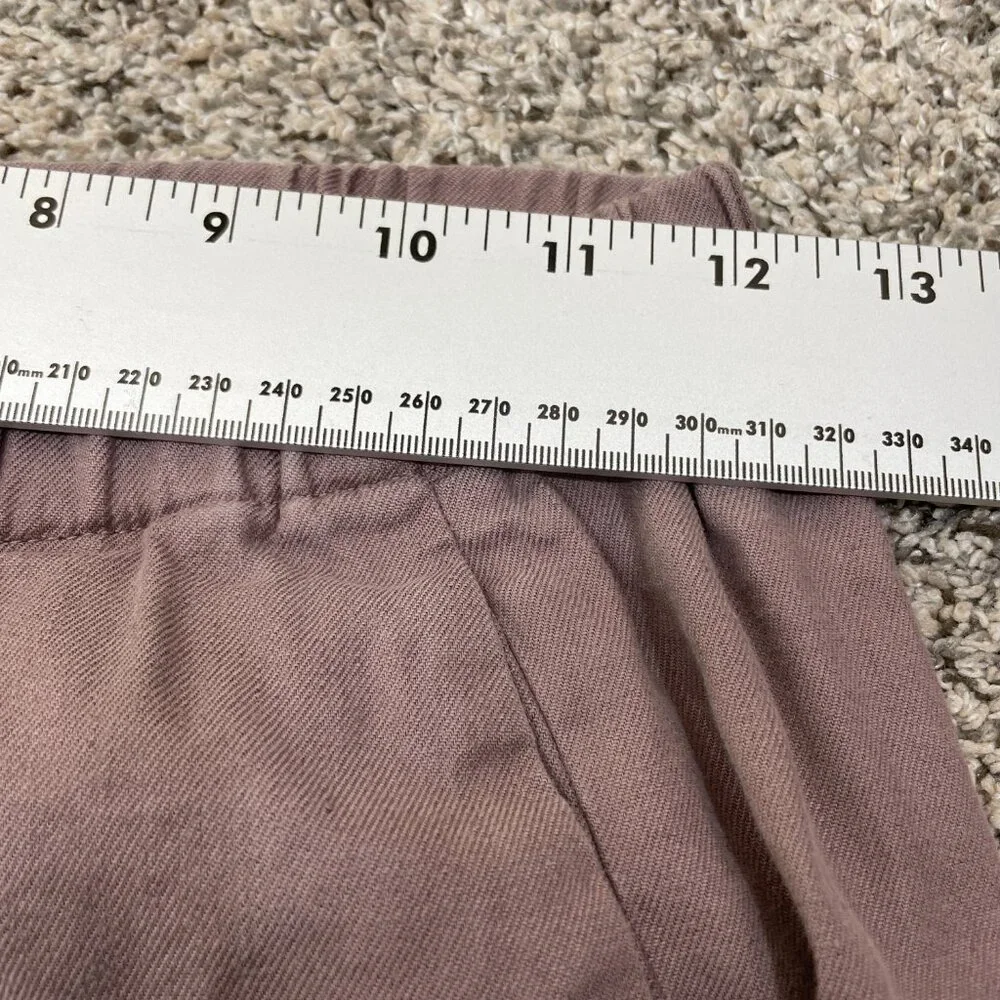 Aritzia Babaton Joggers Womens XS‎ Linen Blend Crop Pull On Mocha Brown Pants
